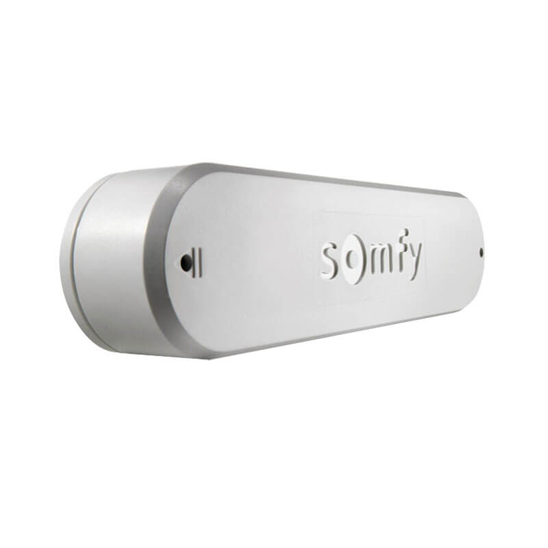 White SOMFY Eolis 3D Wirefree IO Wind Vibration Sensor for Awning Protection
